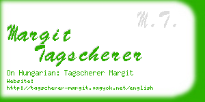 margit tagscherer business card